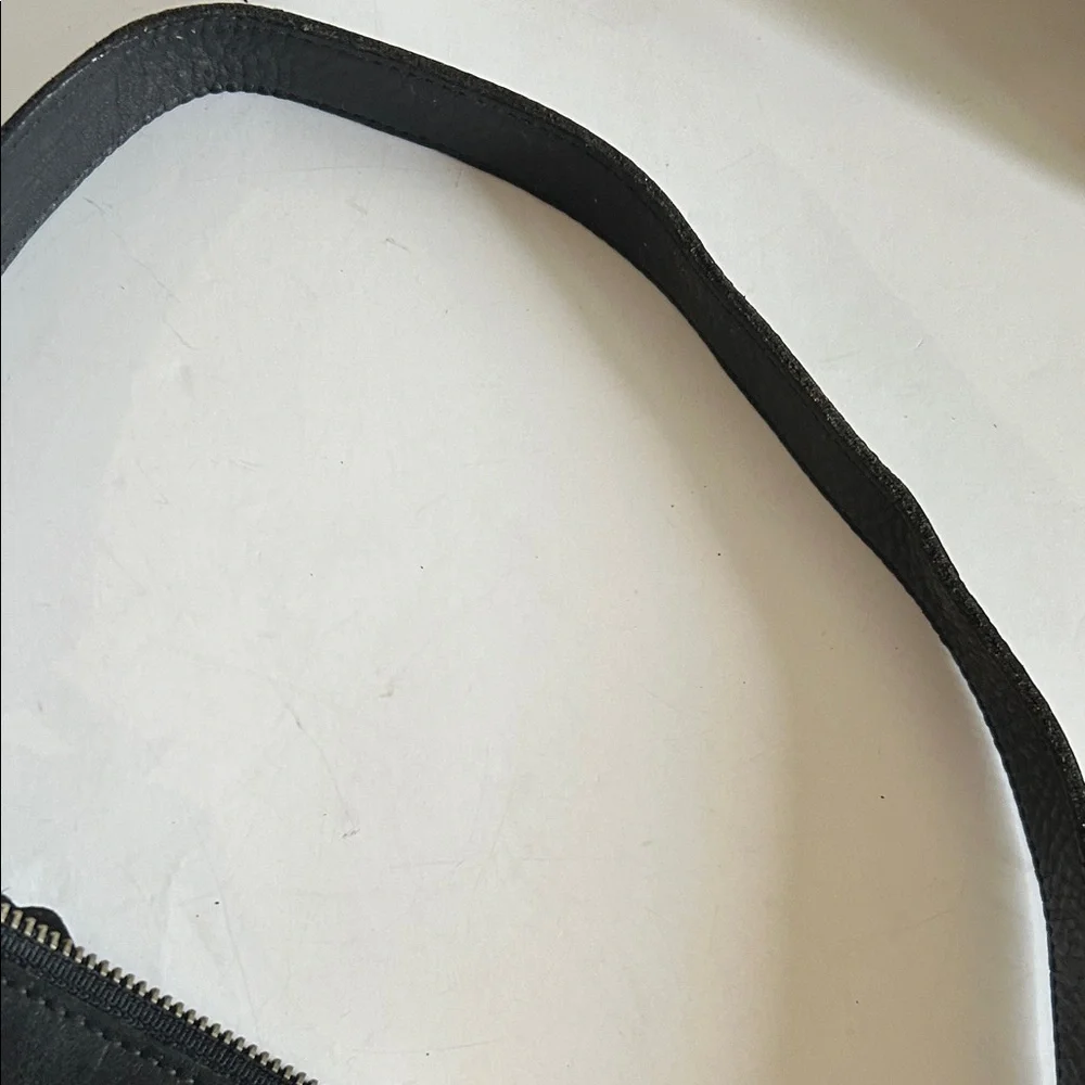 Black Leather Messenger Bag